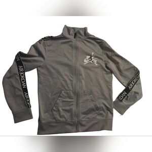 Boys Nike Air Jordan Gray Full-Zip Jacket